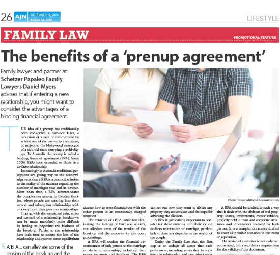 The benefits of a ‘prenup agreement’